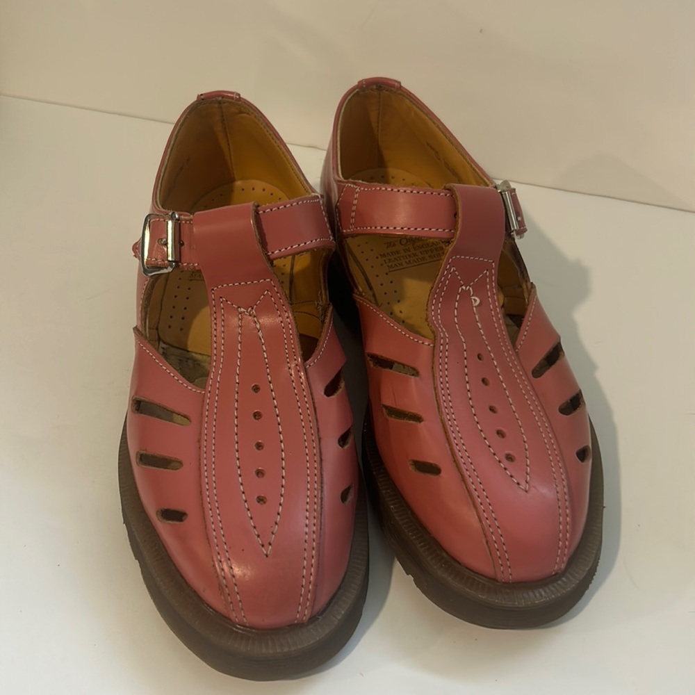 Dr. Martens Pink Mary Jane Shoes Made in England AirWair Women's Size US 7/UK 5